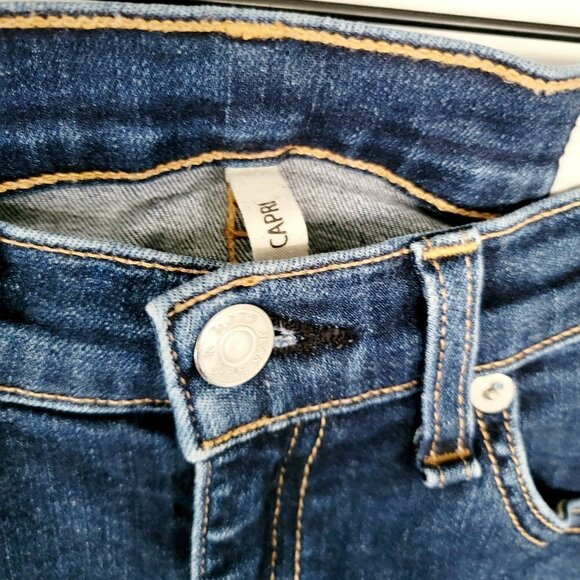 Rag & Bone Capri/Crop Skinny Blue Denim Jeans Women's Size 25 - Picture 5 of 11